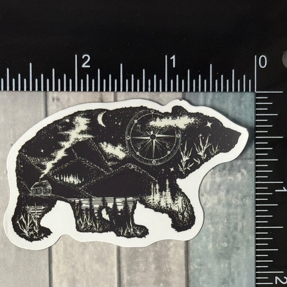 🌀10/$10🌀 Grizzly Bear Outdoor Landscape Reusable Waterproof Vinyl Sticker Deca - Picture 1 of 1